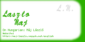 laszlo maj business card