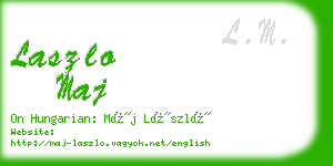 laszlo maj business card